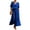 Blue, variant on 2 Piece Sets for Women Solid Cotton Linen 2 Piece Outfit V Neck Short Sleeve Button Front Top Elastic High Waist Flowy Long Skirt with Pockets Casual Summer Beach Vacation Matching Set