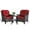 Brown/Red, variant on Bellefurn Patio Wicker Chairs Set of 2,High Back Outdoor Rattan Patio Chairs Outdoor Conversation Set for Garden Backyard Proch Deck