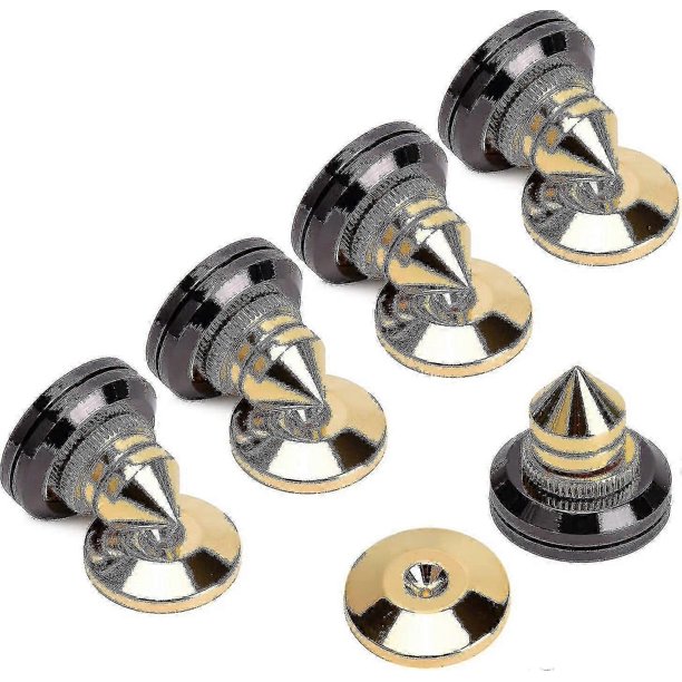 4 Audio Power Amplifier Turntable Isolation Bracket Feet Conical Bottom Pad Paste Type Anti-vibration Pad With 3m Double-sided Adhesive