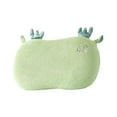 thumbnail image 1 of Almohada para el cuello con espuma viscoelástica, respaldo ergonómico para dormir cómodamente, lado lindo Verde, 1 of 9