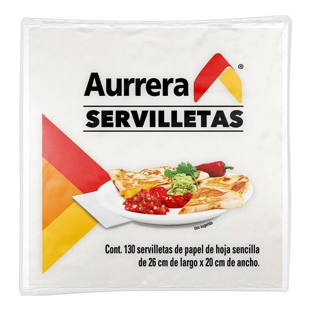 Servilletas de papel Aurrera 130 piezas
