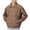 Coffee, variant on Men's Oversized Lapel Collar Faux Suede Jacket Dual Vertical Zipper Chest Pockets Zip Up Elastic Hem Casual Street Daily Outerwear Gray XXXL