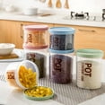 thumbnail image 6 of Harpi Food Storage Containers with Lids, Transparent Food Storage Snack Cans Plastic Grain Storage Sealed Cans Kitchen Organizer and Storage, 6 of 7