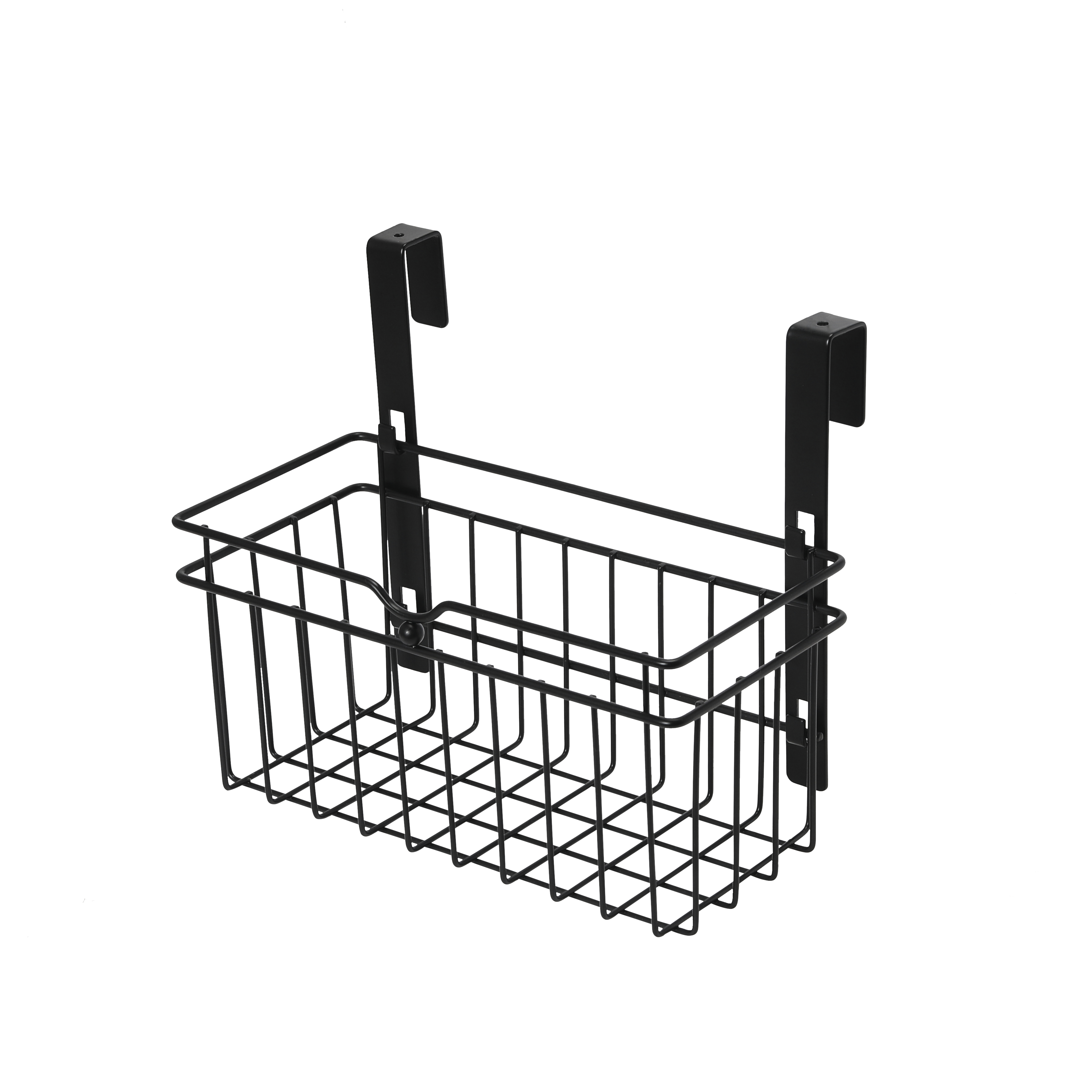 Household Essenials Over the Door Wire Metal Basket, Black
