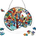 thumbnail image 3 of Acrylic Puzzles for Window Hanging, 7.4 Inch Suncatcher Puzzle Garden Decoration Home Decor for Women Men Mom Birthday Gift, 3 of 9