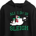 thumbnail image 3 of Frosty The Snowman - Christmas - All I Do Is Sleigh - Juniors Cropped Pullover Hoodie, 3 of 5