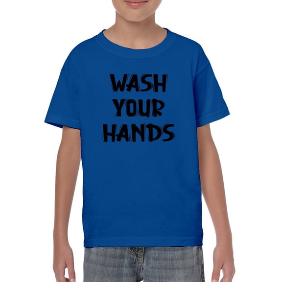 Wash Your Hands T-Shirt Juniors -Smartprints Designs, x-Large