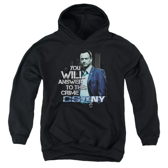 Csi Ny - You Will Answer - Youth Hooded Sweatshirt - Small