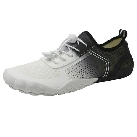 Fauean Womens Sneakers Lightweight Slip on Shoes Color Block Walking Shoes Daily Wear Black Size 40