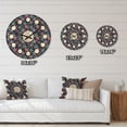 thumbnail image 4 of Designart 'Abstract Retro Flower Design V' Mid-Century Modern Wood Wall Clock, 4 of 5