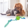 thumbnail image 4 of Dog Food Dispensing Ball Toy, Dog Teething Toy Bite Resistant Refillable Rubber  For Chewing For Cat Green, 4 of 8