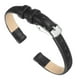 thumbnail image 1 of Correa de Cuero Uxcell, Correa de Reloj de Cuero Lisa y Plana para Hombres y Mujeres, Negro, Tono Plateado 8mm, 1 of 7