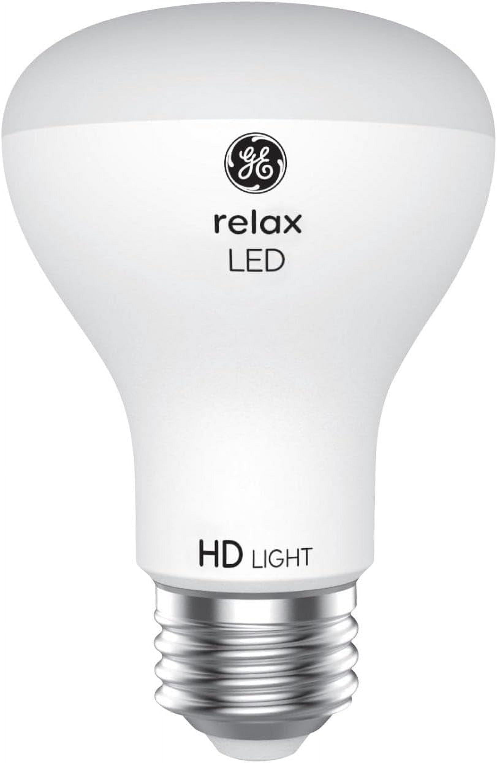 GE Relax Indoor Flood Light Bulb R20 Dimmable, 450 Lumens, 45W Equivalent, Soft White, 6-Pack