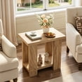 thumbnail image 4 of Fnova 2-Tier End Table with Storage Shelf, Modern Side Table, Accent Table Nightstand Beside Table, Easy Assembly, for Living Room, Bedroom, Entryway, Small Space, 4 of 18