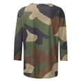 thumbnail image 4 of DeHolifer Womens Tops Camouflage 3/4 Sleeve Crewneck T-Shirts Blouse Trendy Casual Loose Workout T-Shirts Army Green M, 4 of 5
