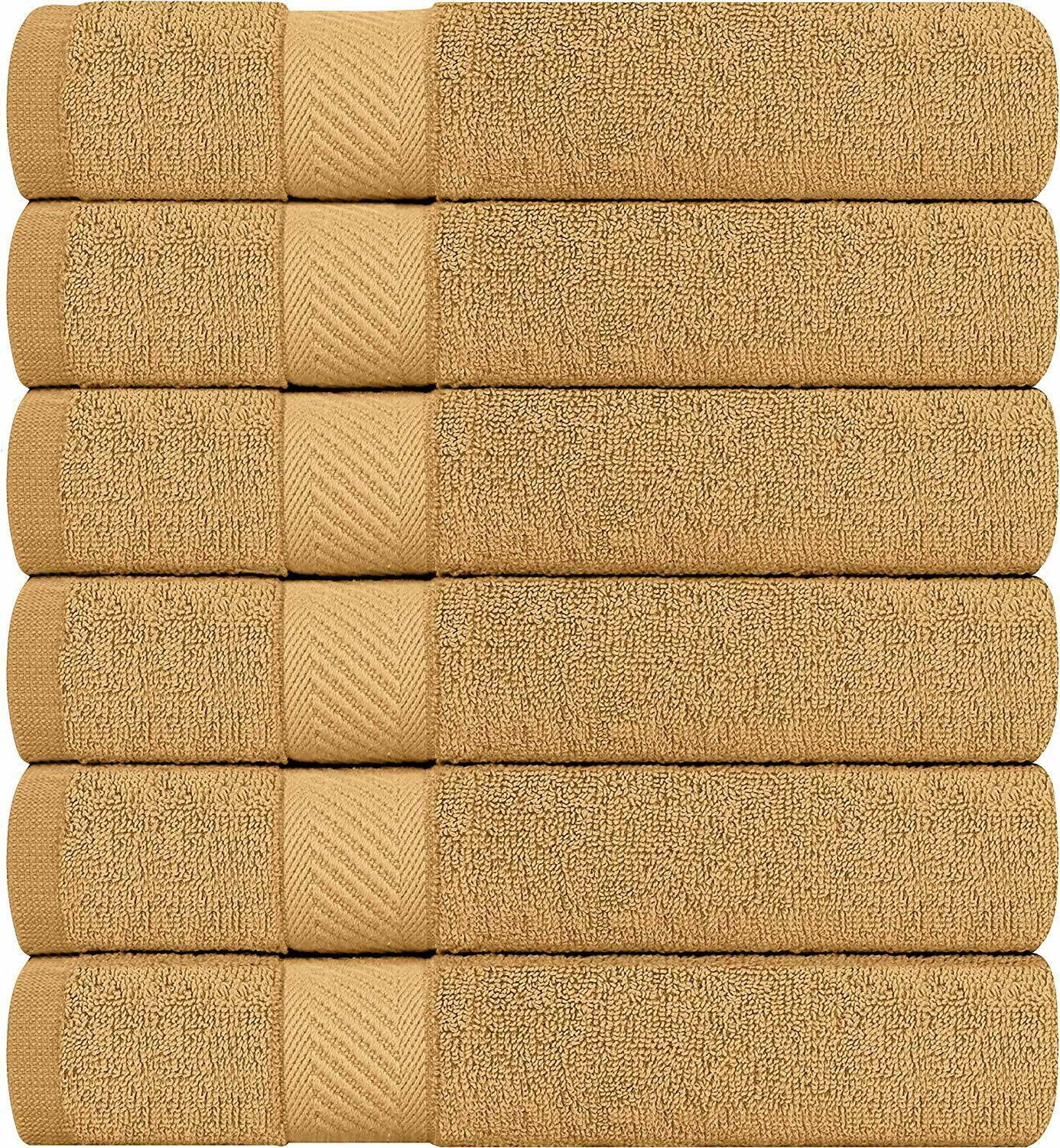 Pack 6 Cotton Bath Towels 22x44 Inch Super Absorbent  For Pool Spa