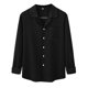 thumbnail image 1 of Camisas Deportivas Hombre Camisa de manga larga de playa con solapa informal de un solo pecho para otoño e invierno para hombre, camisa de vacaciones al libre con un solo bolsillo para (Black, M), 1 of 5