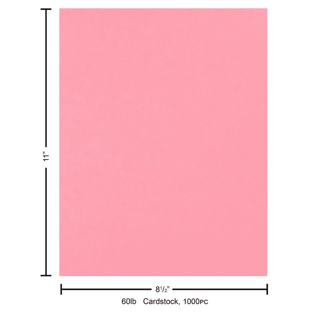 PA Paper Accents Smooth Cardstock 8.5" x 11" Pink, 60lb colored cardstock paper for card making, scrapbooking, printing, quilling and crafts, 1000 piece box