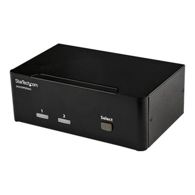 StarTech.com 2-Port DisplayPort KVM Switch - Dual-Monitor - 4K 60 - with Audio & USB Peripheral Support - DP 1.2 - USB Hub (SV231DPDDUA2) - KVM / audio / USB switch - 2 x KVM / audio / USB - 1 local user - desktop - AC 120/230 V / DC 12 V - for P/N: SVA12M2NEUA, SVA12M5NA