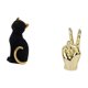 thumbnail image 5 of Figura de escritorio,Estatua de gato,linda estantería,escritorio,decoración del hogar,Escultura de estatua,Estatuas y figuras con gestos de los dedos de la mano,Esculturas de mano creativas y, 5 of 8