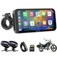 thumbnail image 1 of Carpuride Moto Pantalla CarPlay, Cámaras de Tablero Dual 1080P, Impermeable IP67, Pantalla Táctil (603D), 1 of 13