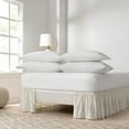 thumbnail image 2 of Easy Fit Adjustable Pom Pom Fringe Bed Skirt, 2 of 6