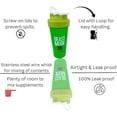 thumbnail image 3 of Motivational Protein Shaker Sports and Outdoor 28oz Nutrition 2 Pack Water Bottle, 3 of 5