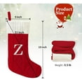 thumbnail image 2 of 1Pack 21 Inches Knitted Christmas Stockings with Initials, Large Red Custom Monogram Christmas Stockings with Letter, Personalized Xmas Decoration for Holiday Family Party, 2 of 5