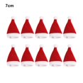 thumbnail image 5 of Callipe 10Pcs Mini Santa Hat Wine Bottle Covers Plush Christmas Tableware Holder Velvet Lollipop Caps Xmas Party Decoration, 5 of 8