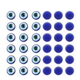 thumbnail image 2 of 100Pcs Practical Resin Oblate Blue Evil Eye Beads Flat Back Beads for Jewelry Making DIY Scrapbooking (6 x 6mm), 2 of 3