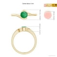 thumbnail image 5 of Angara Natural 0.45 Ct. Emerald Solitaire Ring in 14K Yellow Gold for Women (Ring Size: 3.5), 5 of 10