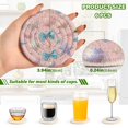 thumbnail image 6 of 6 Pcs Drink Coasters with Holder 3.94in Woven Coasters for Drinks Seashells and Bows Coaster Set for Protection Table, 6 of 7