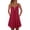Red, variant on EANJE Women Summer Sleeveless Casual Sundress Loose Fit V Neck Button Front Short Dresses Spaghetti Strap Beach Mini Dress With Pockets Red XL