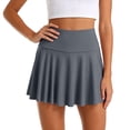 thumbnail image 4 of larppty High Waisted Tennis Skirt for Women Skorts Skirts with Pockets Casual Modest Long Golf Athletic Running（Grey， L）, 4 of 8