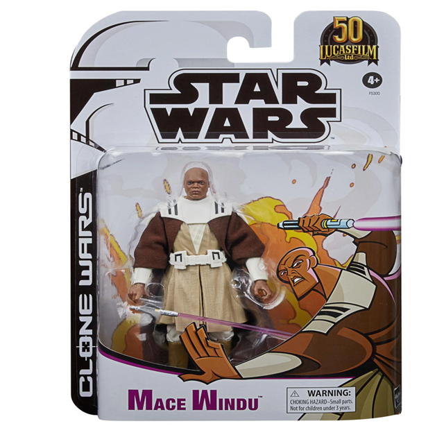 Hasbro - Figuras de Star Wars para niños, juguetes de la serie Black, Arc Soldier, Mace Windu, colección de modelos de acción zhangmengya LED
