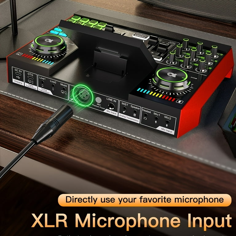 Tenlamp Podcasting Mic Studio Recording Music Kit with Mixer