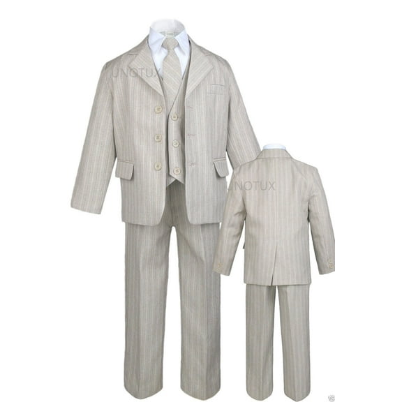 New Infant, Toddler Boy Formal Party Tuxedo Wedding Suit Taupe  sz: S,M,L,XL-20