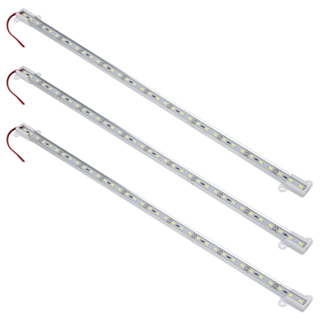 3X 50CM 12V 36 LED 5050 SMD Hard Strip Bar Light Aluminum Rigid White