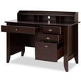 thumbnail image 4 of Pemberly Row Computer Desk PC Laptop Writing Table Workstation Brown, 4 of 6