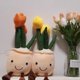 thumbnail image 2 of Tulip Amuseables Juguete de peluche, 13.7 pulgadas simulación maceta peluche animal peluche almohada decoración muñeca, suave y esponjoso juguete de plantas suculentas, adorable Offi, 2 of 5