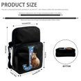 thumbnail image 6 of FUIALDOLG Polyester Crossbody Bags with Capybara Letter J, Zipper Pockets Cell Phone Pouch for Daily Travel and Shopping, 6 of 7