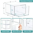 thumbnail image 4 of Sorbus Cajones Acrílicos Apilables - Organizadores de Maquillaje Transparentes para Tocador - 2 Contenedores de Almacenamiento de Plástico para Decoración de Habitaciones y Organización de Baños, 4 of 6