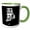 Green/White, variant on 3drose, Rhode Island Written Inside the State. Black Background., 11oz Magic Transforming Mug