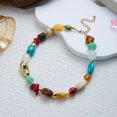 thumbnail image 5 of NICKSUN Boho Vintage Contrast Color Resin Beaded Choker Necklace, Irregular Multicolor Stone Collar Jewelry, Ethnic Exotic Vacation Statement Necklace, 5 of 7