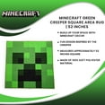 thumbnail image 7 of Minecraft Green Creeper Square Area Rug | 52 Inches, 7 of 7