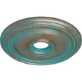 thumbnail image 3 of Ekena Millwork 18 1/8"OD x 3 3/4"ID x 1 1/8"P Bradford Ceiling Medallion (Fits Canopies up to 4 3/8"), Hand-Painted Copper Green Patina, 3 of 6