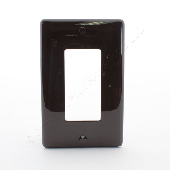 Hubbell HPS1347 Brown Decorator Unbreakable Oversized 1-Gang Wallplate Cover