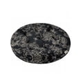 thumbnail image 1 of Vargottam Coussin de Sol - Pouf Rond en Coton de 22 Pouces avec Mousse à Mémoire de Forme, Coussin de Sol Capitonné pour Méditation et Décoration Intérieure - Croquis Jardin Noir, 1 of 7