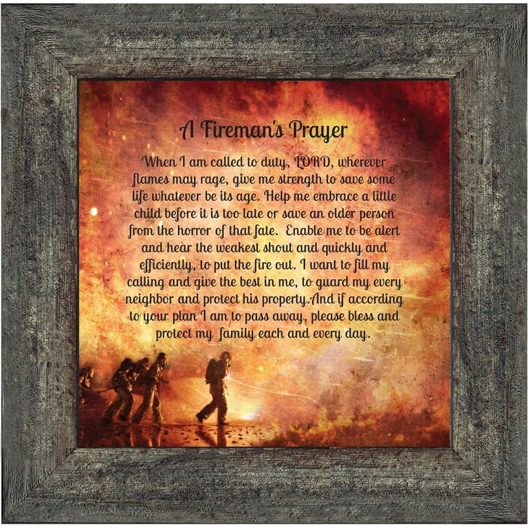 Firefighter Gifts for Men and Women, Fire Academy Graduation Gift, Fire Fighter Gifts or Firehouse Decor, A Fireman's Prayer Framed Wall Art for Home or Fire Station, 8650W - Walmart.com firefighter-gifts-for-men-and-women-fire-academy-graduation-gift-fire-fighter-gifts-or-firehouse-decor-a-fireman-s-prayer-framed-wall-art-for-home-or-fire-station-8650w-walmart-com