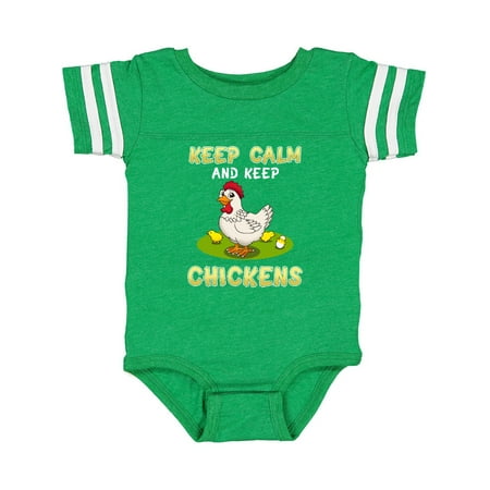 

Inktastic Keep Calm and Keep Chickens Farmer Gift Baby Boy or Baby Girl Bodysuit